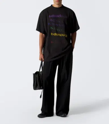 Balenciaga Logo cotton jersey T-shirt | Thumbnail 6