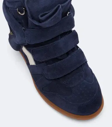 Isabel Marant Beckett leather and suede wedge sneakers | Thumbnail 2