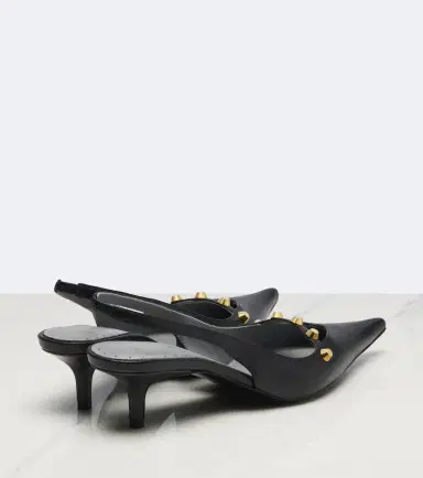 Balenciaga Studded leather slingback pumps | Thumbnail 2