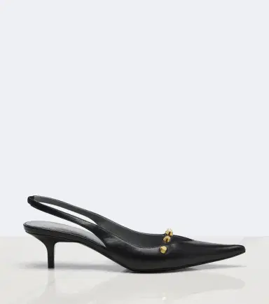 Balenciaga Studded leather slingback pumps | Thumbnail 4