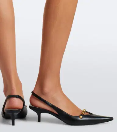 Balenciaga Studded leather slingback pumps | Thumbnail 5