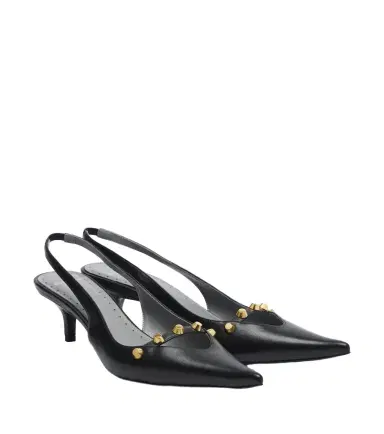Balenciaga Studded leather slingback pumps | Thumbnail 1