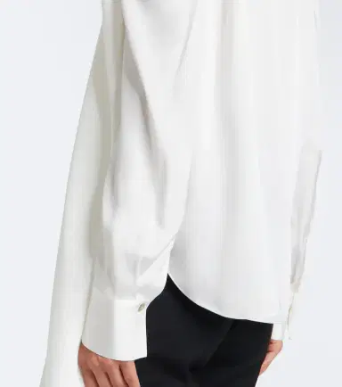 Vince Draped silk-blend satin blouse | Thumbnail 3