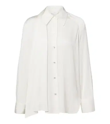 Vince Draped silk-blend satin blouse | Thumbnail 1