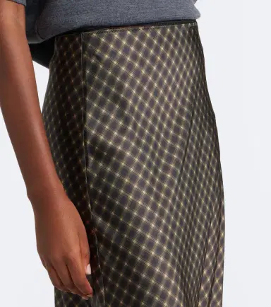 Vince Plaid satin slip skirt | Thumbnail 2