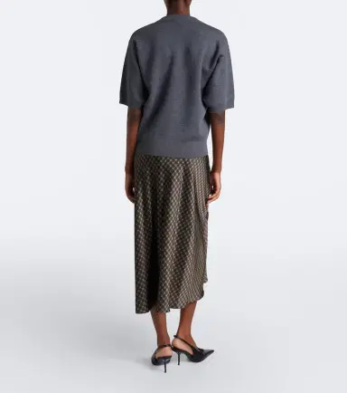 Vince Plaid satin slip skirt | Thumbnail 6