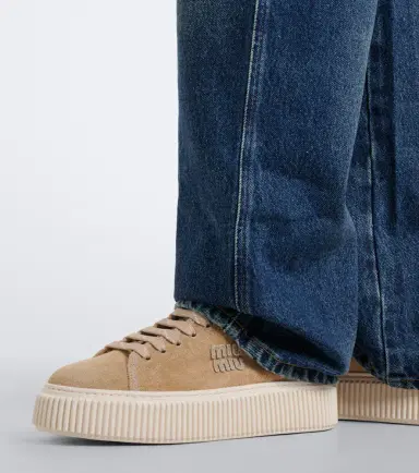 Miu Miu Suede platform sneakers | Thumbnail 4