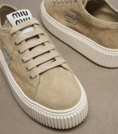 Miu Miu Suede platform sneakers | Thumbnail 5