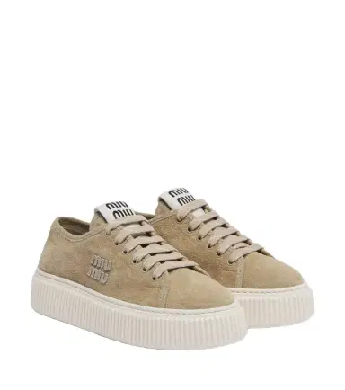 Miu Miu Suede platform sneakers | Thumbnail 1