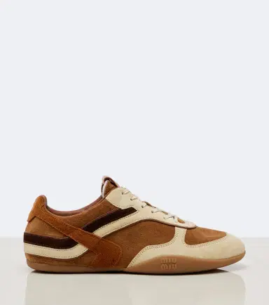 Miu Miu Gymnasium paneled suede sneakers | Thumbnail 3