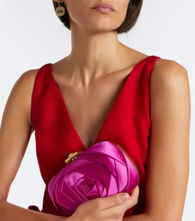 Roger Vivier Rose Vivier satin clutch | Thumbnail 6 Roger Vivier Rose Vivier satin clutch | Thumbnail 6