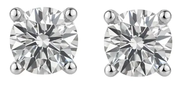 Wish Fine Jewelry 0.80ct Diamond 14K Gold Stud Round Earrings
