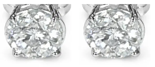 Wish Fine Jewelry 1.20ct Diamond 14K Gold Stud Round Earrings