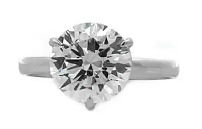 Wish Fine Jewelry 3.02ct Diamond 18K Gold Solitaire Ring