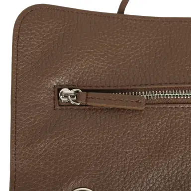 Chanel Chanel Maxi "Souplissimo" Small Flap Bag Brown Grained Calfskin Silver Hardware | Thumbnail 8