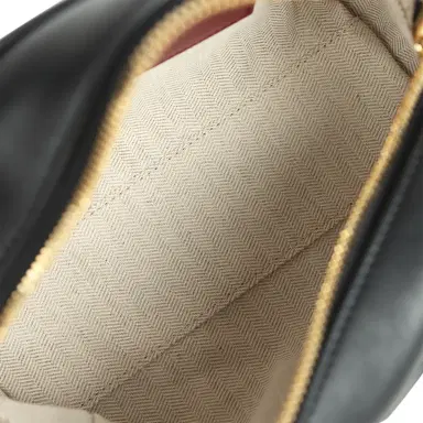 Chanel Chanel Mini Bowling Bag with Strap Black Calfskin Gold Hardware | Thumbnail 9