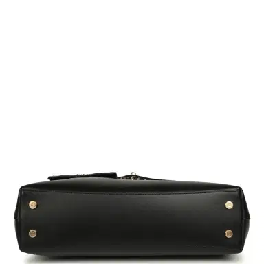 Chanel Chanel Top Handle Envelope Flap Bag Black Calfskin Gold Hardware | Thumbnail 6 Chanel Chanel Top Handle Envelope Flap Bag Black Calfskin Gold Hardware | Thumbnail 6