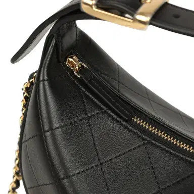 Chanel Chanel Top Handle Soft Hobo with Chain Black Lambskin Gold Hardware | Thumbnail 8