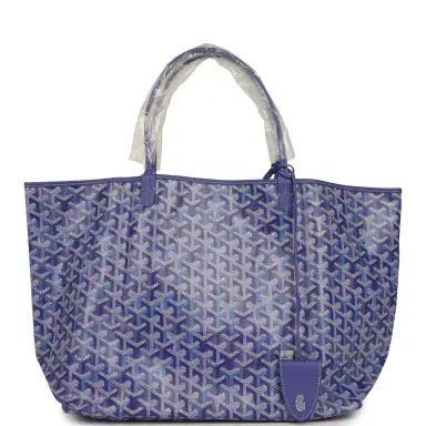 goyard Goyard Goyardine Blueberry Purple Saint Louis GM Tote Palladium Hardware | Thumbnail 1 goyard Goyard Goyardine Blueberry Purple Saint Louis GM Tote Palladium Hardware | Thumbnail 1
