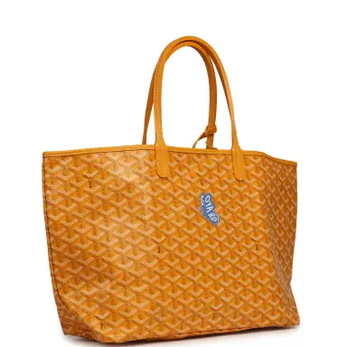 goyard Goyard Goyardine Yellow Hand Painted "Butterfly" Saint Louis PM Tote Palladium Hardware | Thumbnail 2 goyard Goyard Goyardine Yellow Hand Painted "Butterfly" Saint Louis PM Tote Palladium Hardware | Thumbnail 2