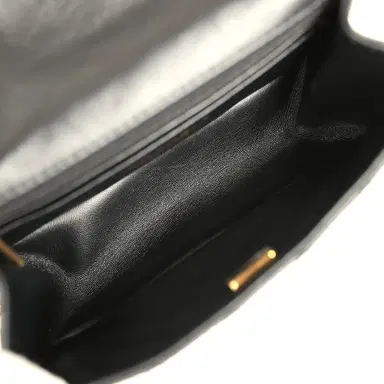 Chanel Pre-owned Chanel Mini Reissue 224 2.55 Flap Bag Black Crumpled Aged Calfskin Antique Gold Hardware | Thumbnail 8