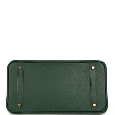 HERMÈS Vintage Hermes Birkin 35 Vert Anglais Ardennes Gold Hardware | Thumbnail 6 HERMÈS Vintage Hermes Birkin 35 Vert Anglais Ardennes Gold Hardware | Thumbnail 6