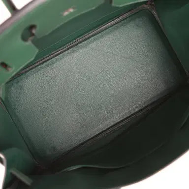 HERMÈS Vintage Hermes Birkin 35 Vert Anglais Ardennes Gold Hardware | Thumbnail 8 HERMÈS Vintage Hermes Birkin 35 Vert Anglais Ardennes Gold Hardware | Thumbnail 8