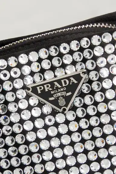 Prada Crystal Embellished Satin Tote Bag | Thumbnail 5