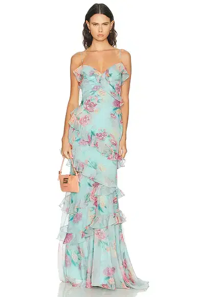 PatBo Flora Mist Long Dress