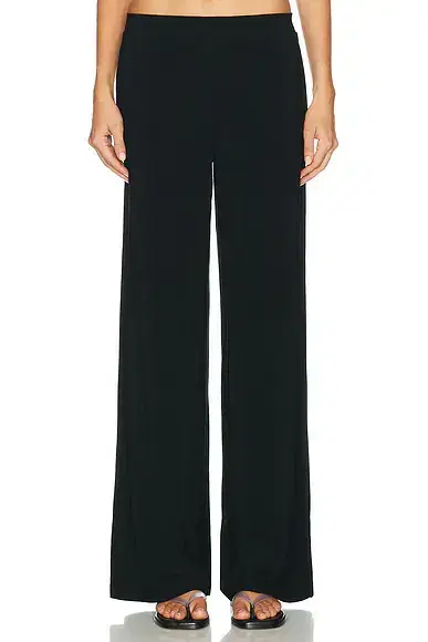 Norma Kamali Flat Front Wide Pant