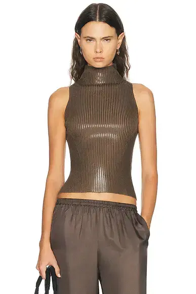 Ralph Lauren Collection Sleeveless Mockneck Sweater