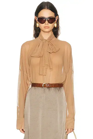 Norma Kamali Oversized Bow Bodysuit