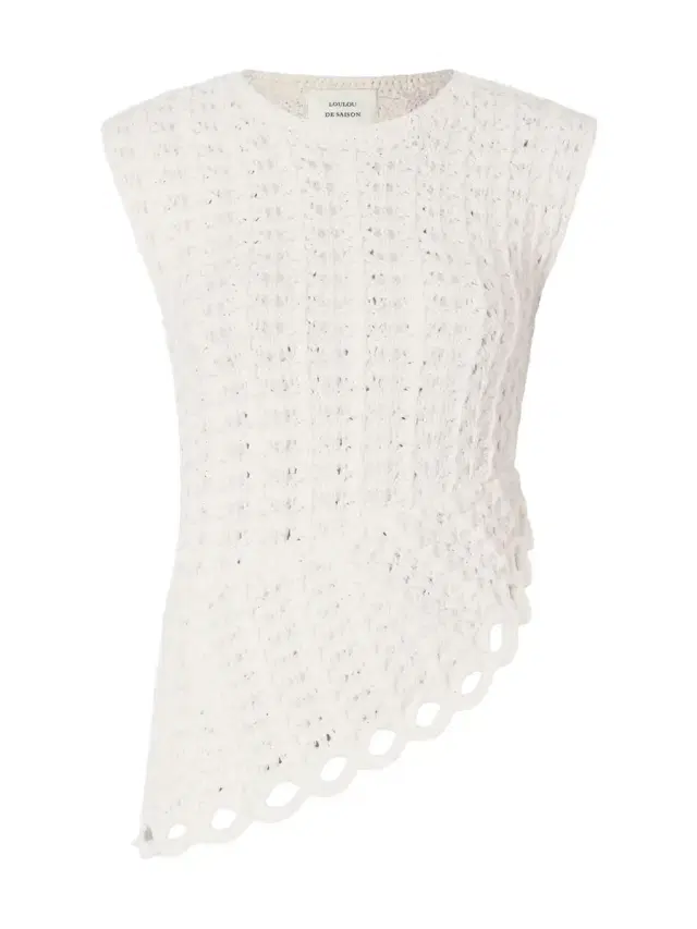 Loulou de Saison Saez Ruffled Crochet Top