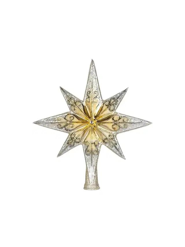 Christopher Radko Radiant Stellar Glass Tree Topper