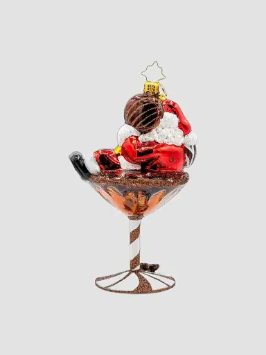 Christopher Radko Santa's Merry Martini Brew Glass Ornament | Thumbnail 2