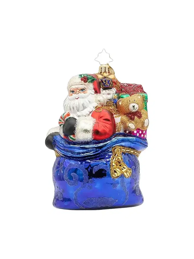 Christopher Radko American Santa Kris Kringle's Bundle Ornament