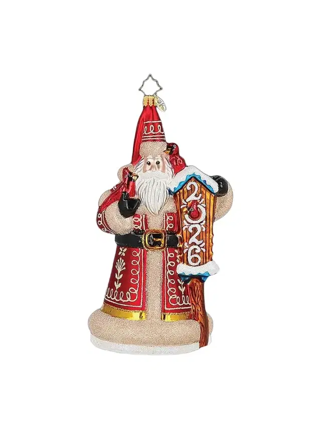 Christopher Radko 2026 Country Cardinal Santa Ornament
