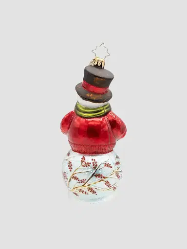 Christopher Radko The Chirp Before Christmas Glass Snowman Ornament | Thumbnail 2