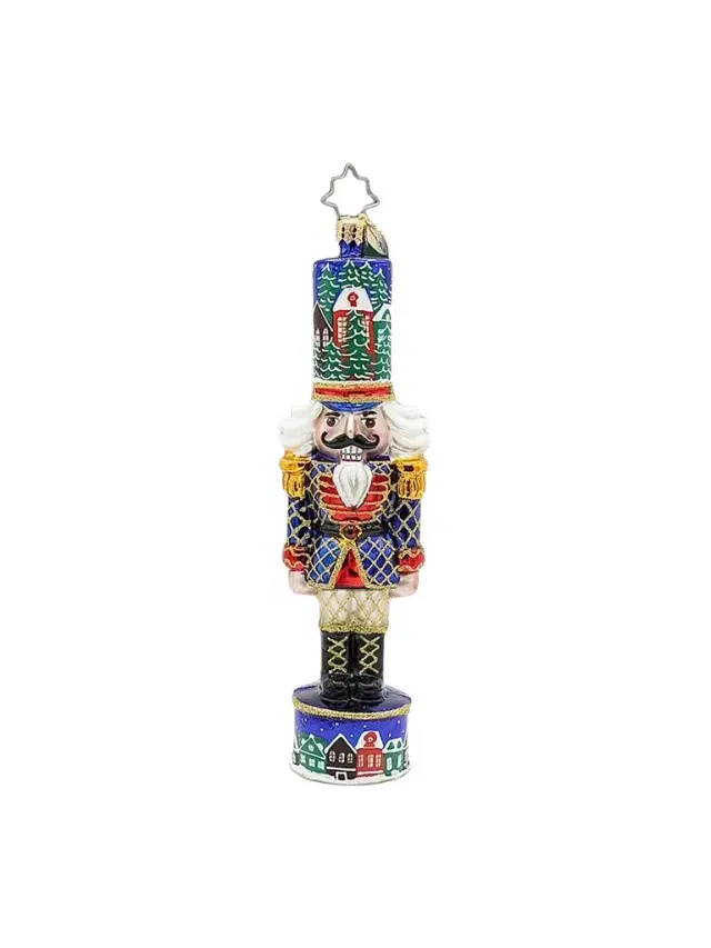 Christopher Radko Nutcracker Christmas Sentinel Glass Ornament