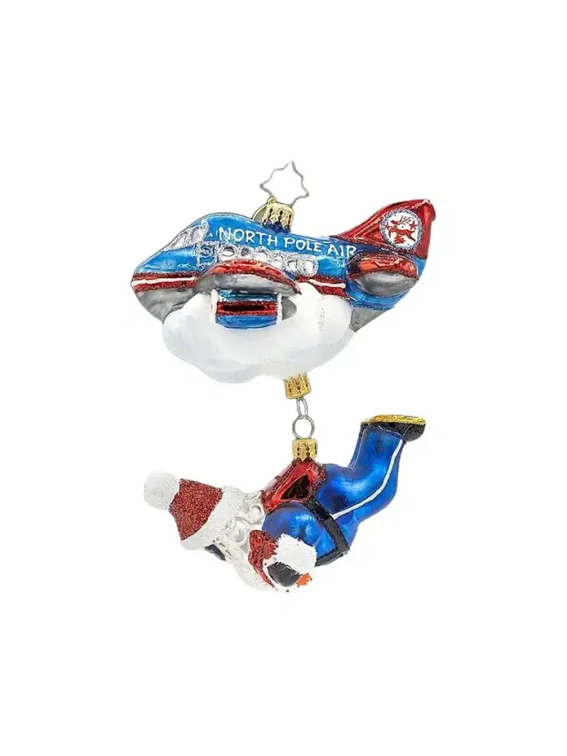 Christopher Radko Whimsical Santa Jolly Jumper Santa Ornament