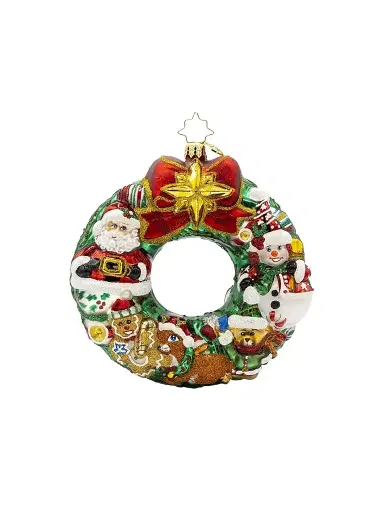 Christopher Radko Jingle All The Way Wreath Glass Ornament | Thumbnail 1