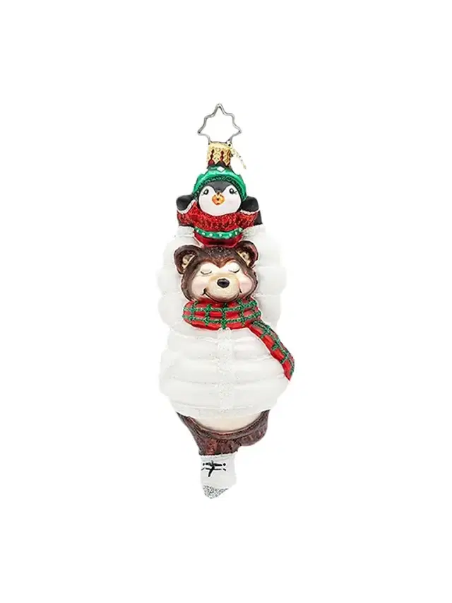 Christopher Radko Bearly Skating Glass Ornament