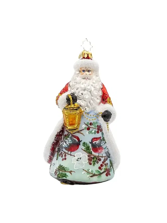 Christopher Radko European Santa Cardinal Kris Kringle Glass Ornament
