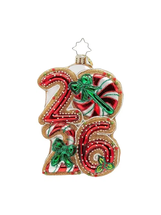 Christopher Radko Sweet Start To 2026 Glass Ornament