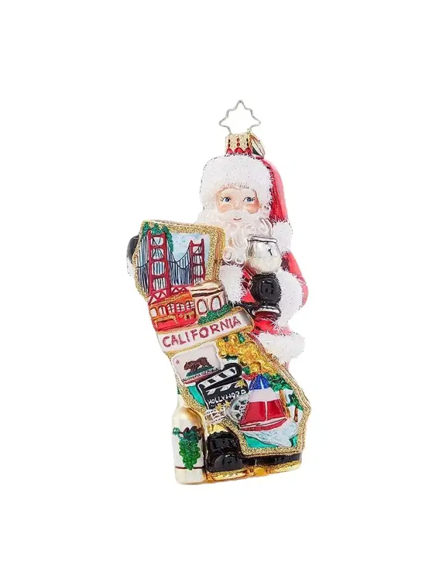 Christopher Radko Cali Claus Glass Ornament