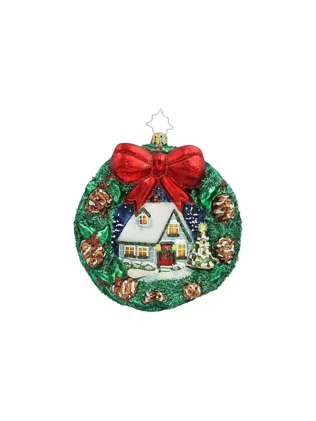 Christopher Radko Wreaths Holly Jolly Hideaway Ornament