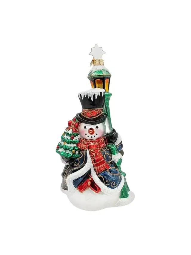 Christopher Radko The Holiday Gentlemen Glass Snowman Ornament