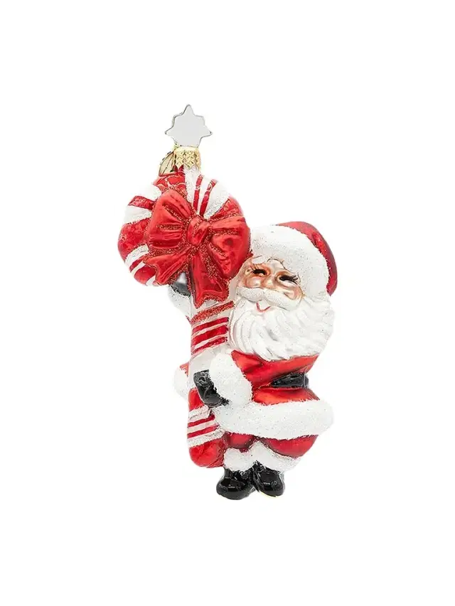 Christopher Radko Whimsical Santa St. Nick's Retro Cheer Glass Ornament
