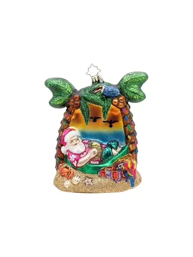 Christopher Radko Santa's Breezy Break Glass Ornament | Thumbnail 1