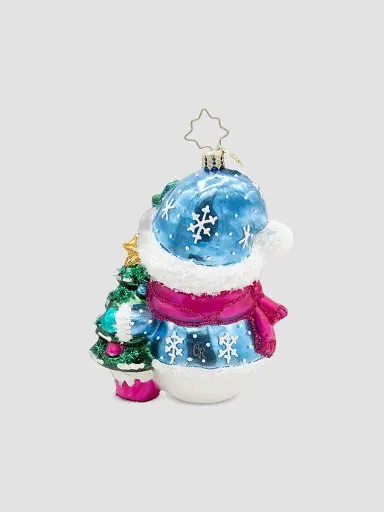 Christopher Radko Frosted Flurries Glass Snowman Ornament | Thumbnail 2